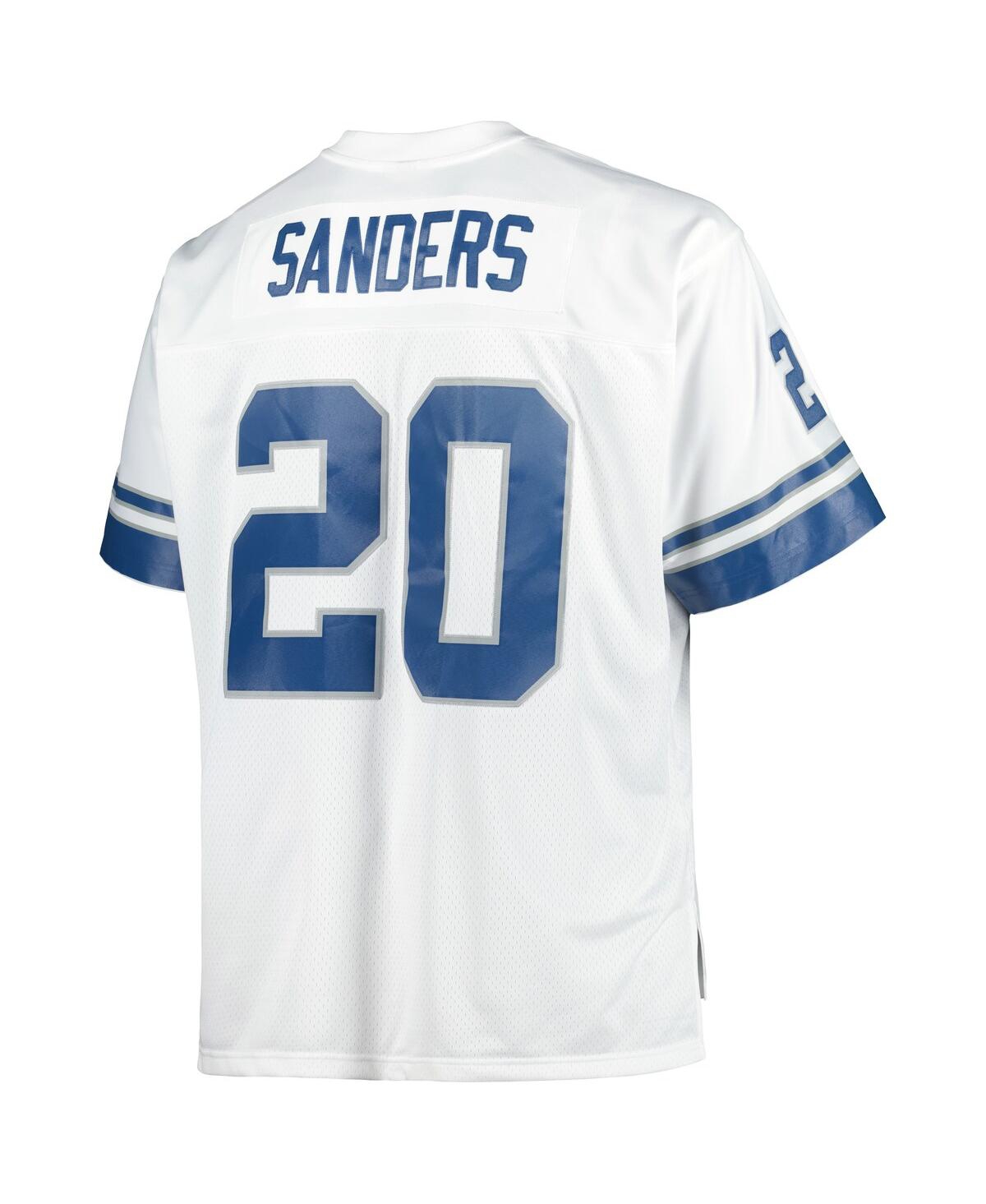 Men's Mitchell & Ness Barry SandersDetroit Lions Big and Tall 1996 Retired Player Replica Jersey - White