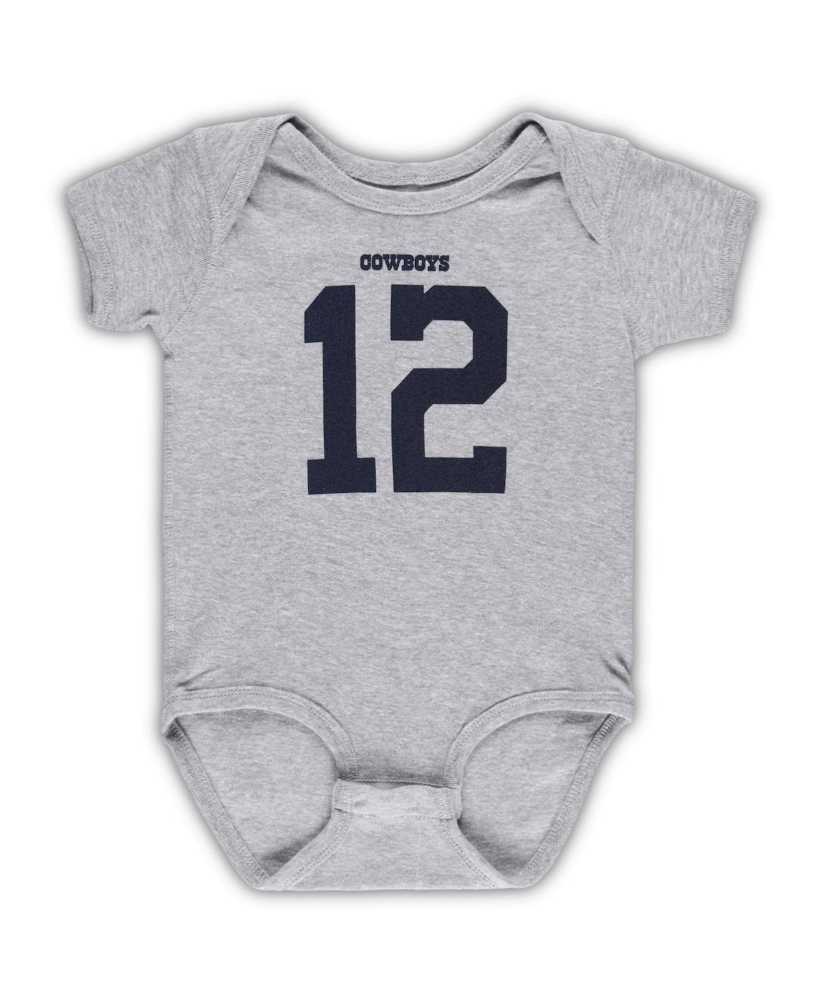 Shop Mitchell & Ness Infant Boys And Girls  Roger Staubach Heathered Gray Dallas Cowboys Mainliner Retired