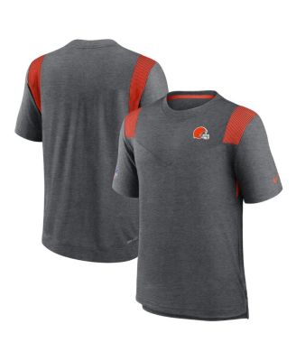 Men's Heather Charcoal Cleveland Browns Sideline Tonal Logo Performance Player T-shirt