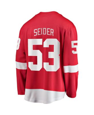 Men's Moritz Seider Red Detroit Red Wings Home Breakaway Player Jersey
