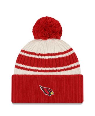 Men's Cream, Cardinal Arizona Cardinals 2022 Sideline Sport Cuffed Pom Knit Hat