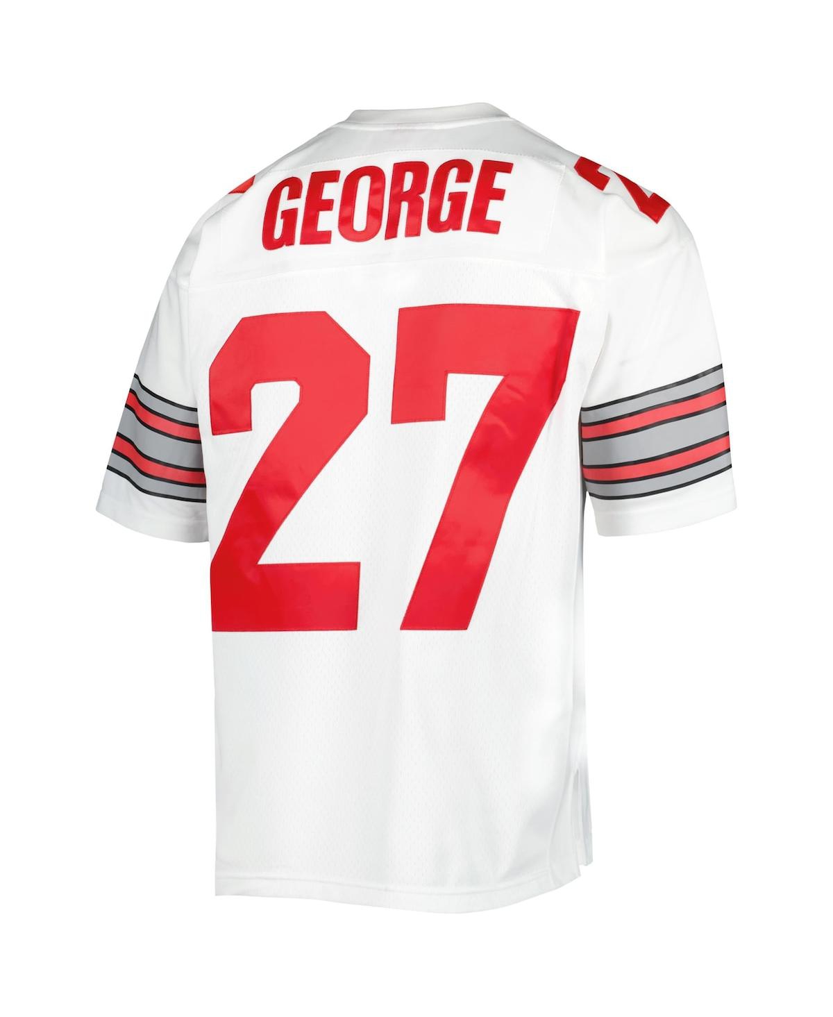 Men's Mitchell & Ness Eddie GeorgeOhio State Buckeyes Authentic Jersey - White