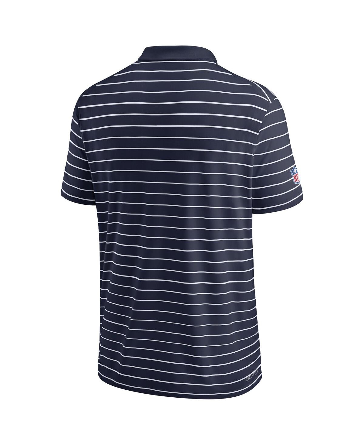 Shop Nike Men's  Navy New England Patriots Sideline Lock Up Victory Performance Polo Shirt