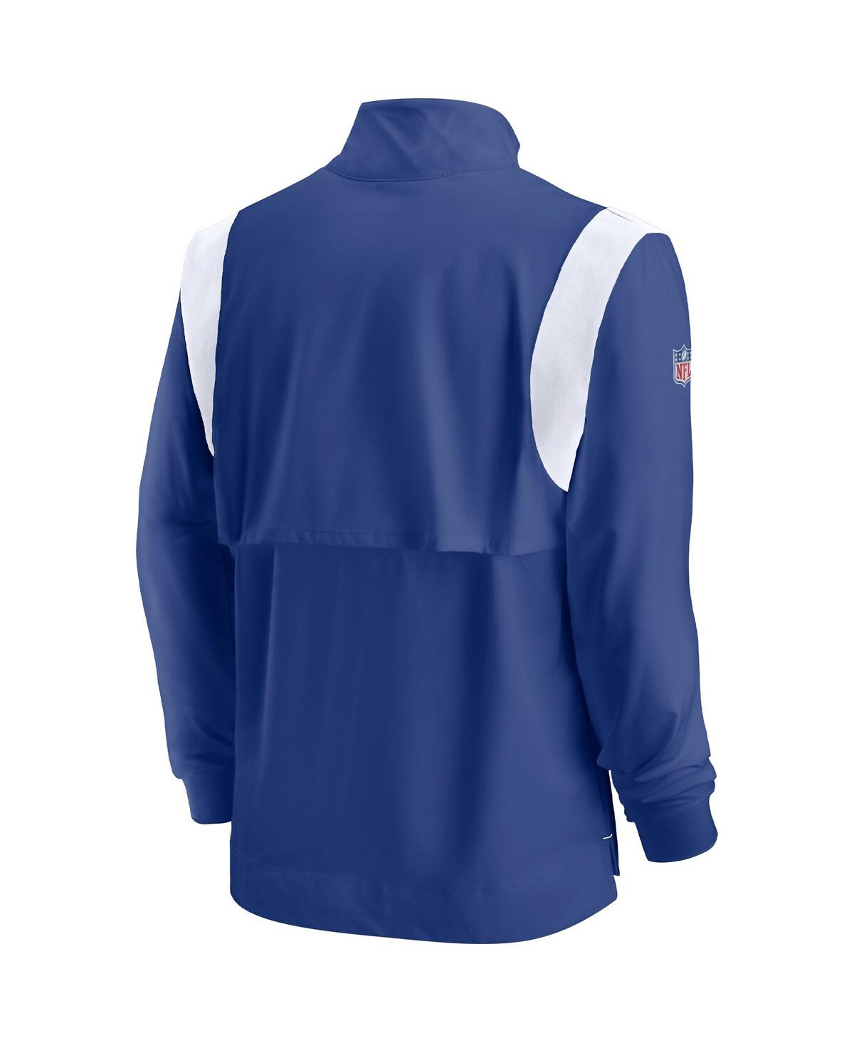 Men's NikeNew York Giants Sideline Coach Chevron Lockup Quarter-zip Long Sleeve Top - Royal