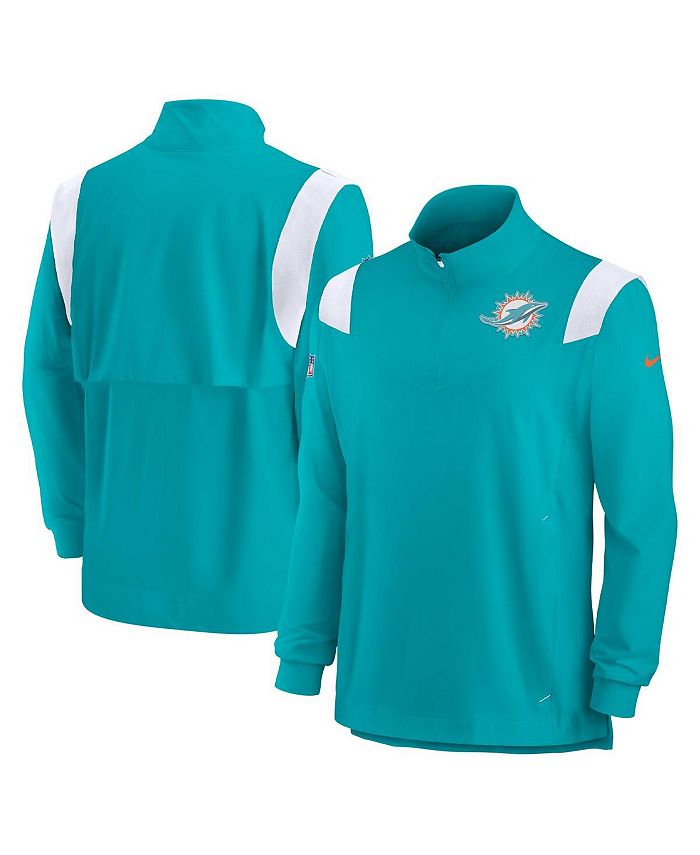 Men's Nike Aqua Miami Dolphins Sideline Team Logo Performance Pullover  Hoodie