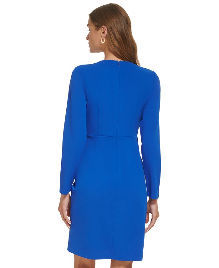 LYNN LONG SLEEVE TWIST DRESS, ONYX