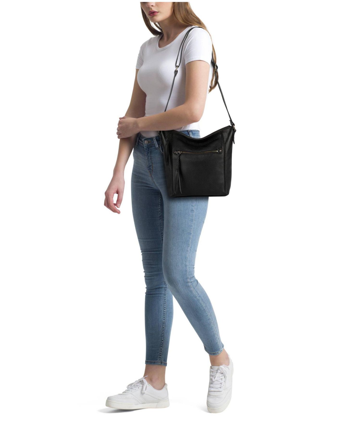 Женская сумка The Sak Ashland Leather Crossbody, цвет: Чёрный — фото 5