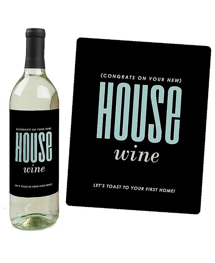 Big Dot of Happiness Home Sweet Home Housewarming Gift Wine Bottle