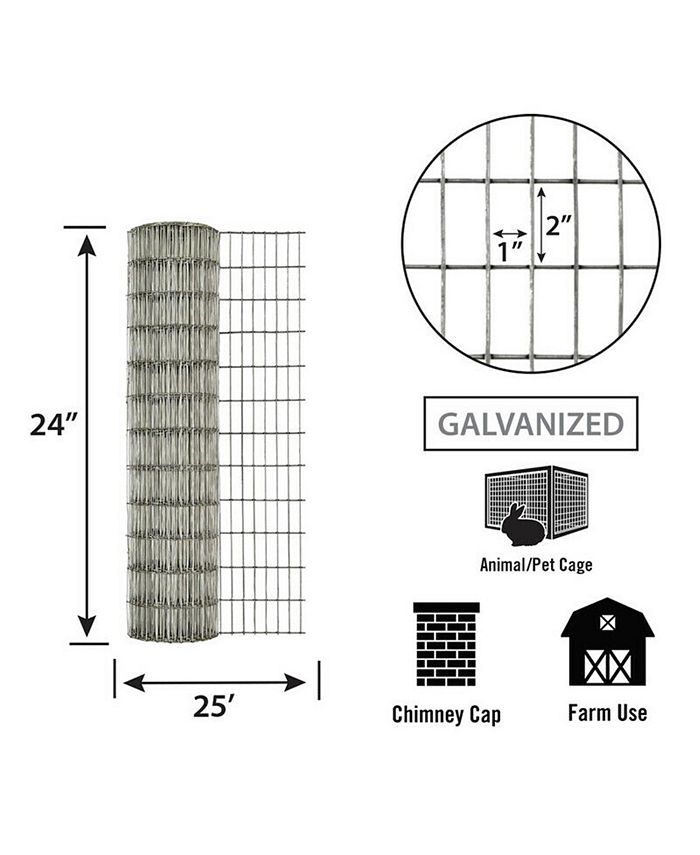 Garden Zone 432425 Mesh 14Gauge Galvanized Wire Fence Macy's
