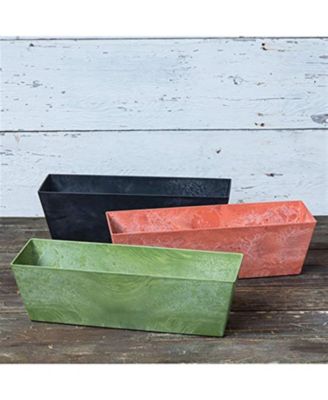 (#36140)  Artstone Ella Flower Box, Grey, 14.5 Inch