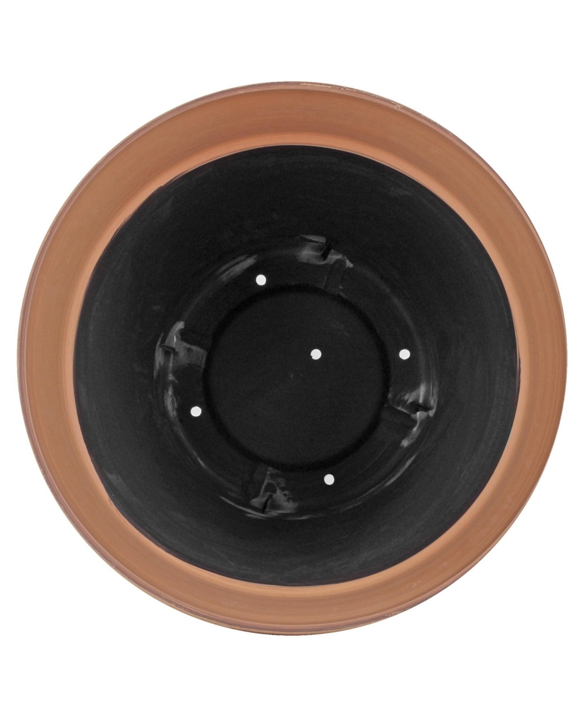 Garden Elements Colored Rim Plastic Planter15 Inches - Green