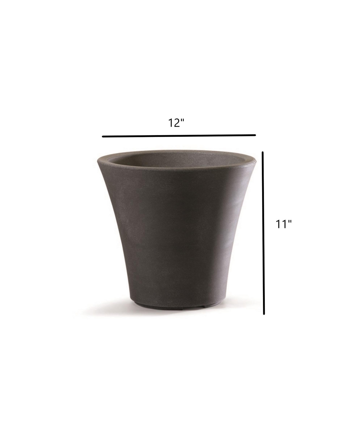 Garden Elements Pamploma Plastic Planter Cappuccino Color Inches