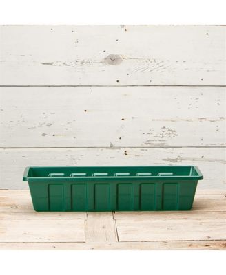Polypro Plastic Hunter Green Flower Box Planter, 29.75 In