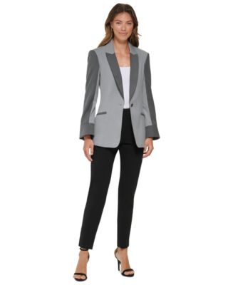 DKNY Women's Two Tone Single Button Blazer - Macy's