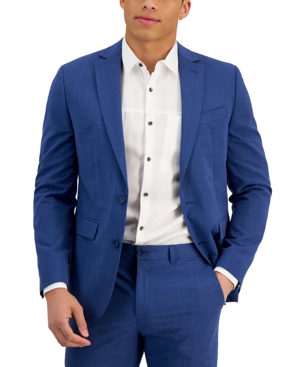 Inc International Concepts Men's Slim-fit Suit Jacket, Created For Macy's In Beaucoup Blue