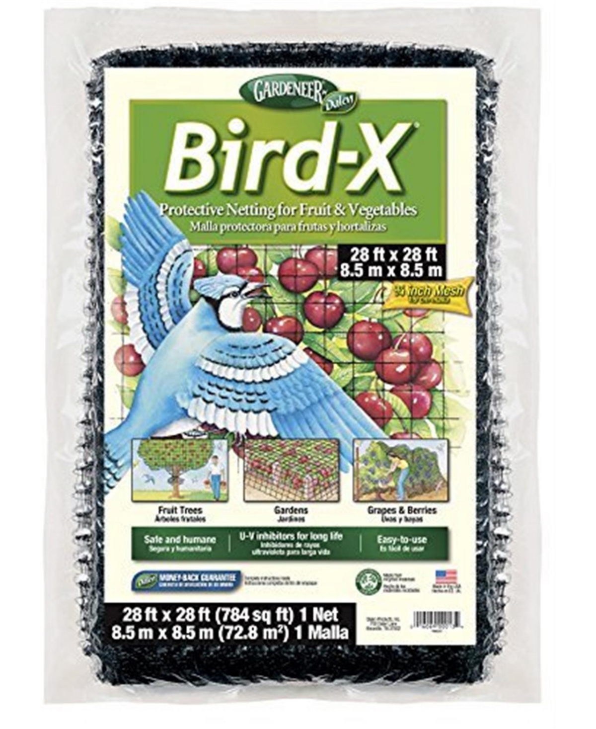 Gardeneer Dalen Bird-x Protective Netting 28ft x 28ft 1 Pack - Brown