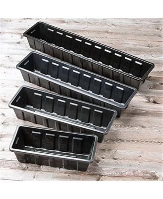 Poly-Pro Plastic Flower Box Planter, 36" Black
