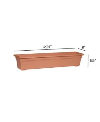 Countryside Flower Box Planter, 29.5in Terracotta