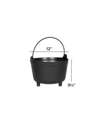 48128 Plastic Antique Kettle Planter Black 12 Inch