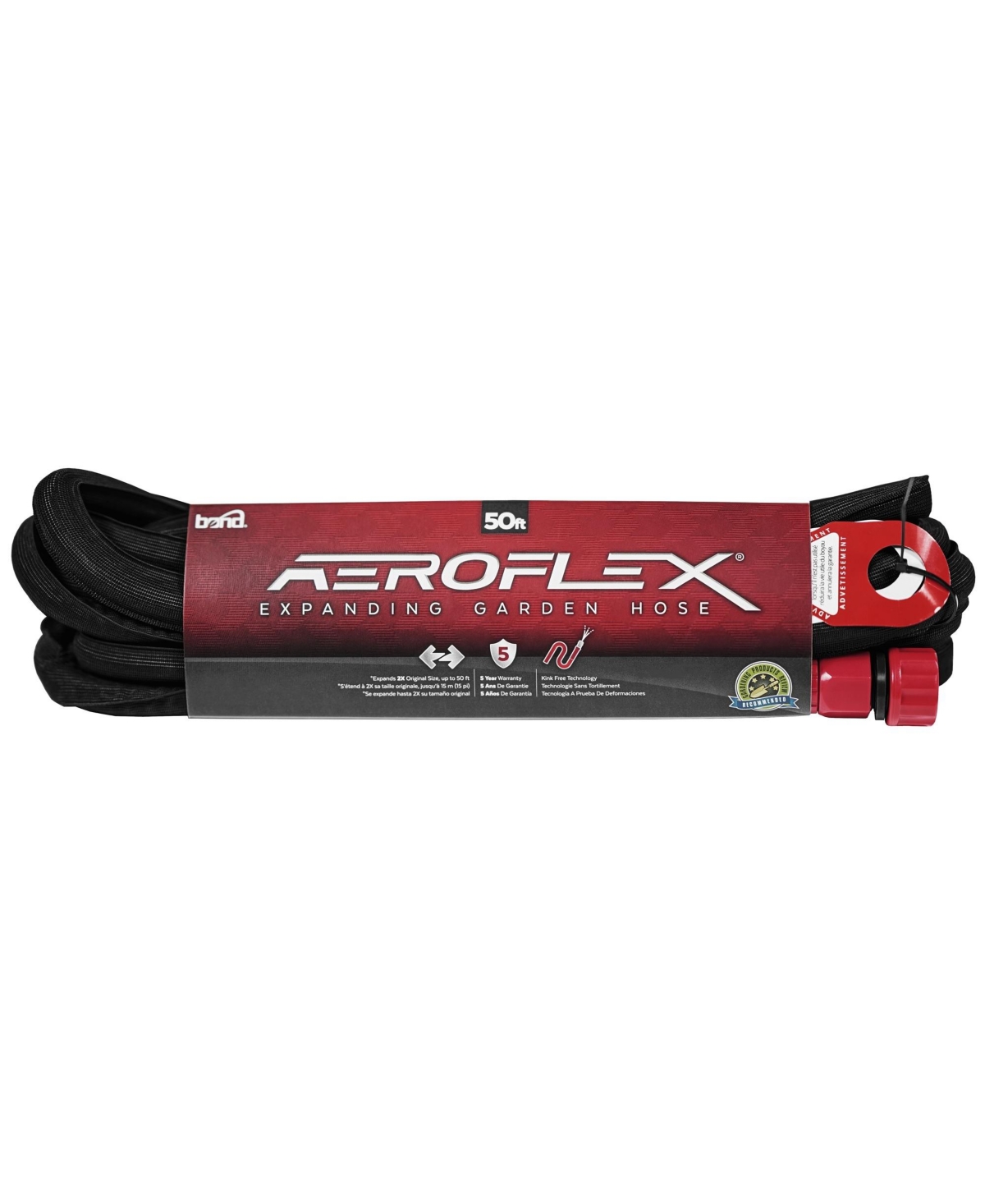 Manufacturing 989865 Aeroflex Stretch Hose- 50 feet - Black