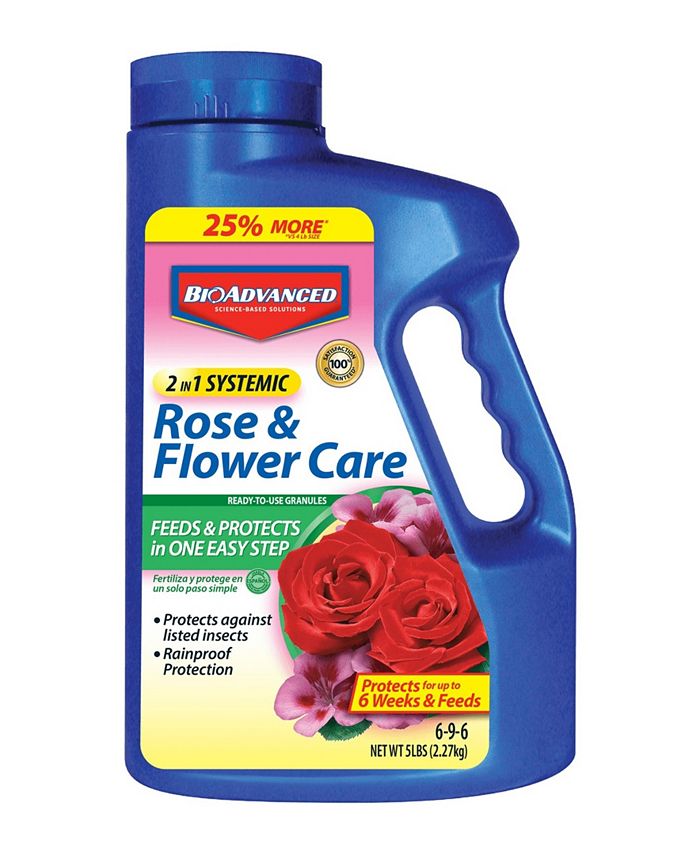 BioAdvanced 2in1 Systemic Rose and Flower RTU Granules, 5LB Bottle