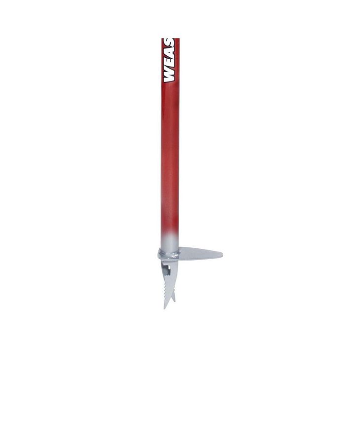 Garden Weasel Step and Twist Hand Weeder, 36inch long, Red & Silver