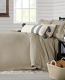 Washed Layered Trim Comforter Set Collection