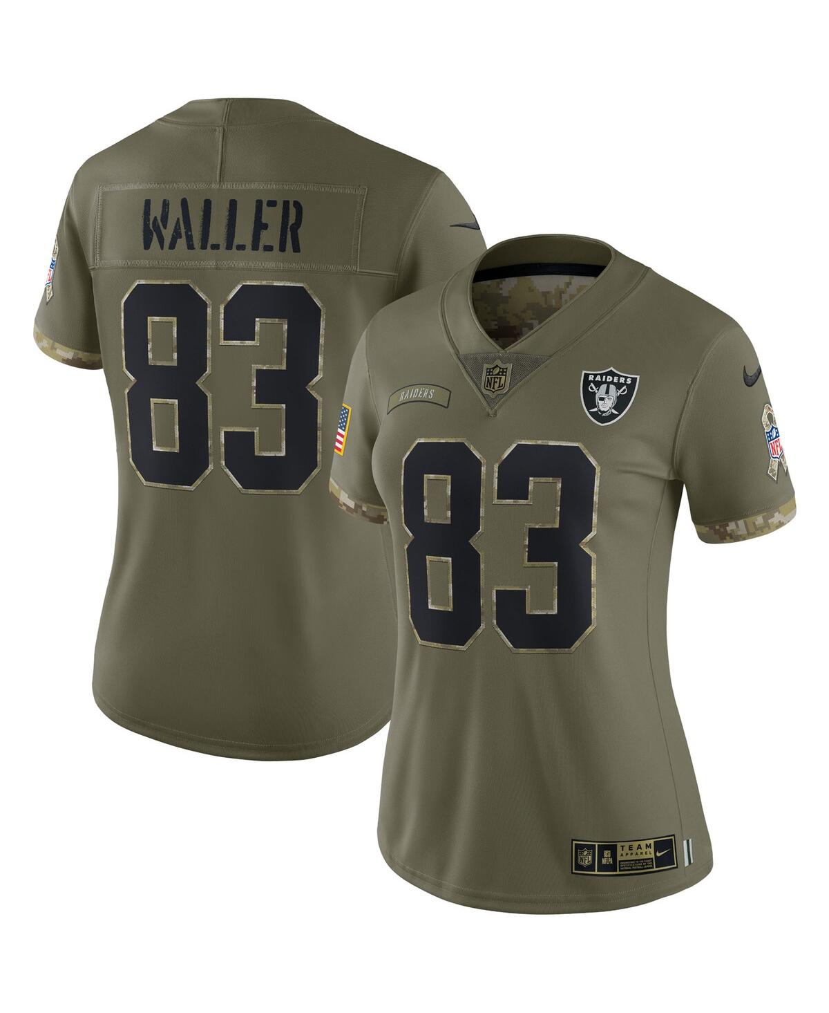 Women's Nike Darren WallerLas Vegas Raiders 2022 Salute To Service Limited Jersey - Olive