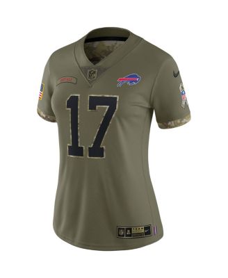 Nike Buffalo Bills No17 Josh Allen Black Women's Stitched NFL Limited 2016 Salute to Service Jersey