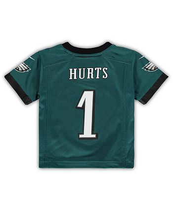 Nike Little Kid's Philadelphia Eagles Jalen Hurts #1 Green Game Jersey