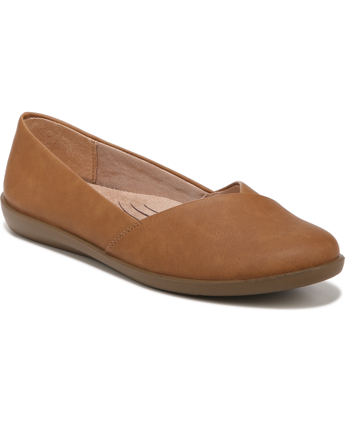 Shop Lifestride Notorious Flats In Tan Faux Leather