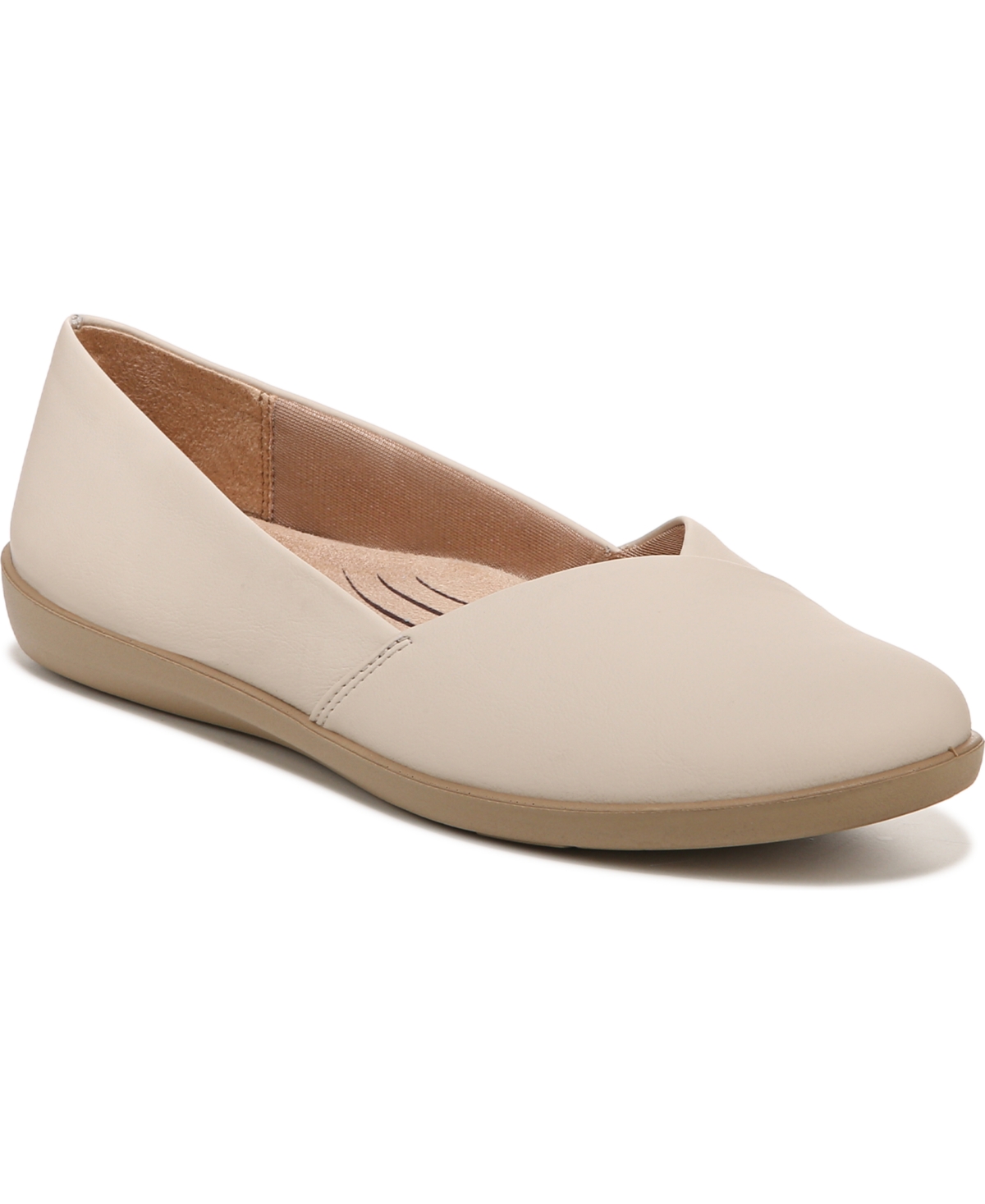 Shop Lifestride Notorious Flats In Almond Faux Leather