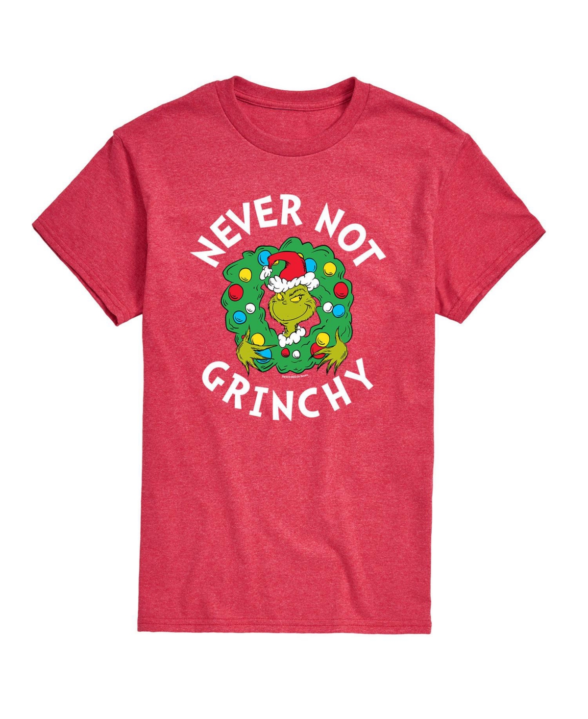 Airwaves Men's Dr. Seuss The Grinch Never Not Grinchy Graphic T-shirt In Red