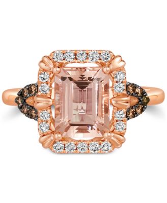 Peach Morganite (1-3/4 ct. t.w.) & Diamond (1/3 ct. t.w.) in 14k Rose Gold