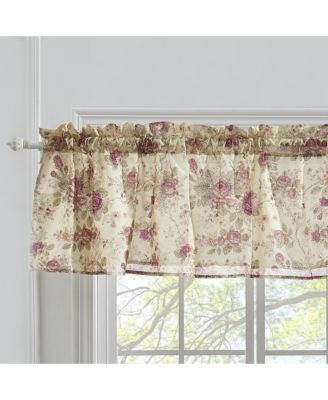 Greenland Home Fashion Antique Rose Window Valances - Multi 84x21"