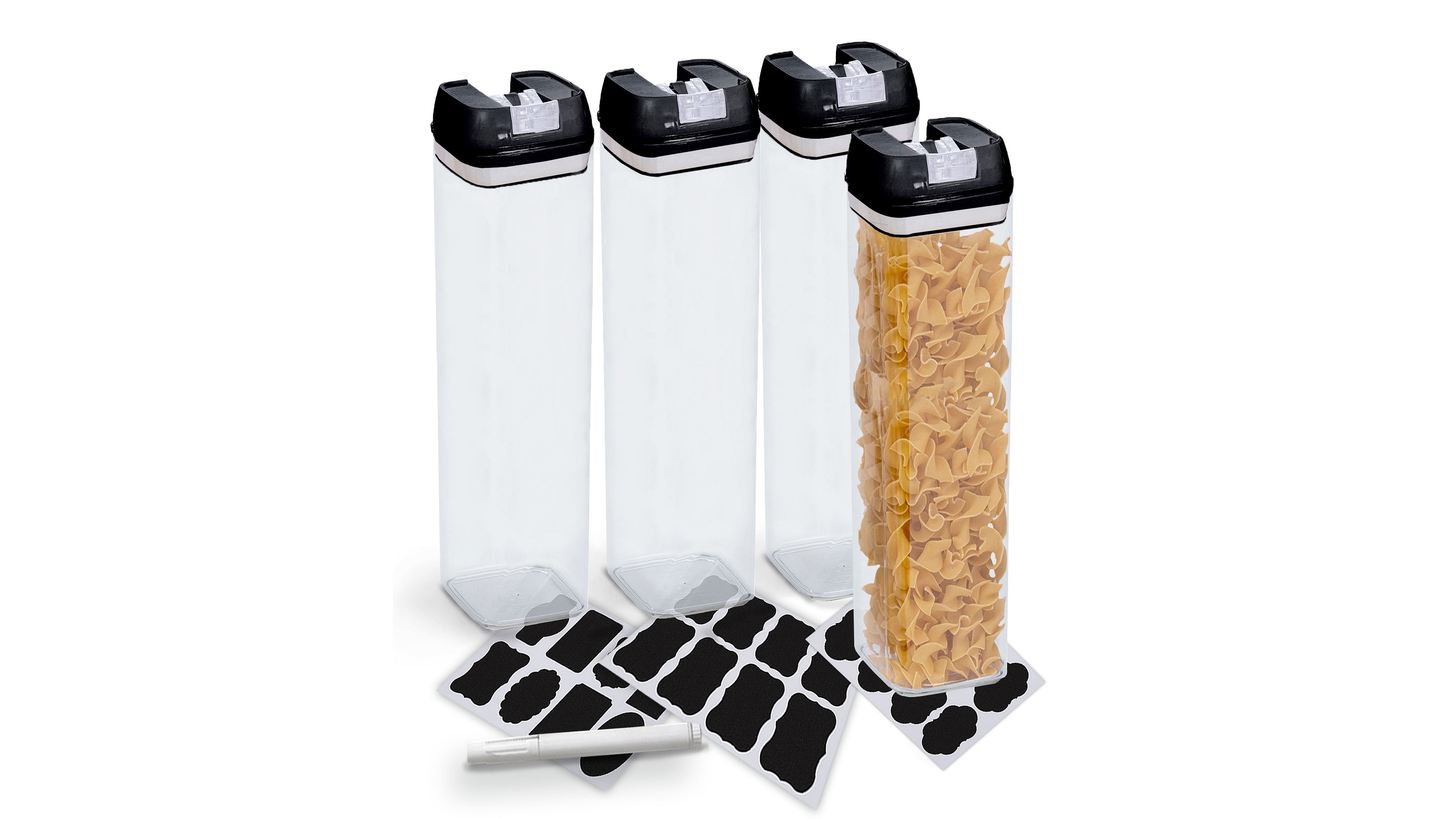 Cheer Collection 4 Piece Food Storage Containers, 1.9 Liter