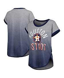 Women's Gray, Navy Houston Astros Home Run Tri-Blend Sleeveless T-shirt