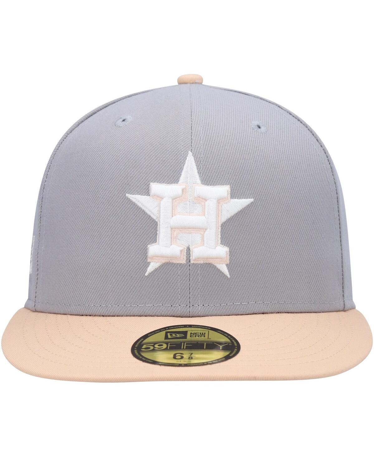 New Era Men's  Gray, Peach Houston Astros 2004 Mlb All-star Game Purple Undervisor 59fifty Fitted Hat In Gray,peach