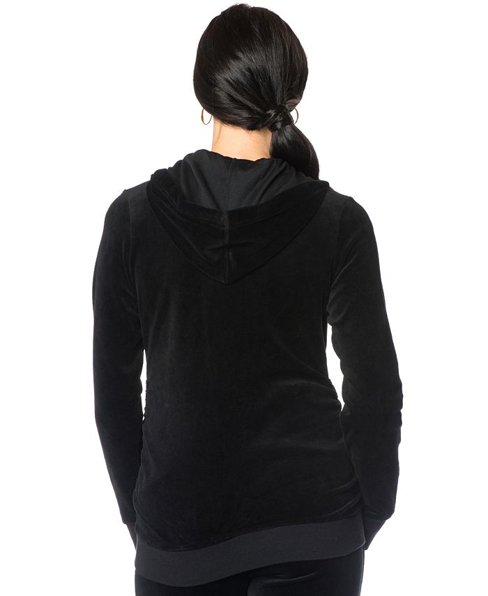 Motherhood Maternity ZipFront Velour Hoodie Macy's