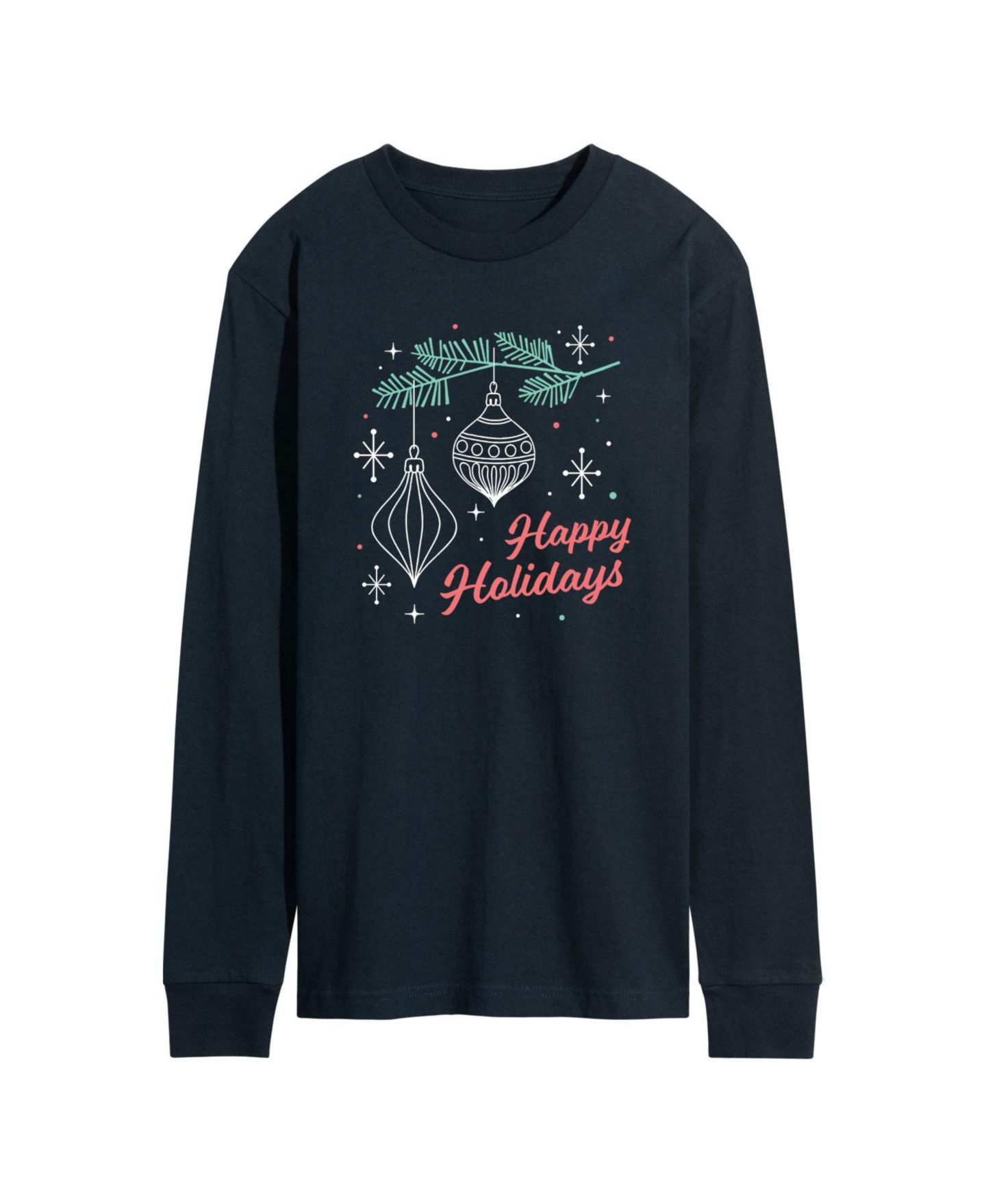 Мужская футболка AIRWAVES Happy Holidays Long Sleeve, цвет: Синий — фото 1