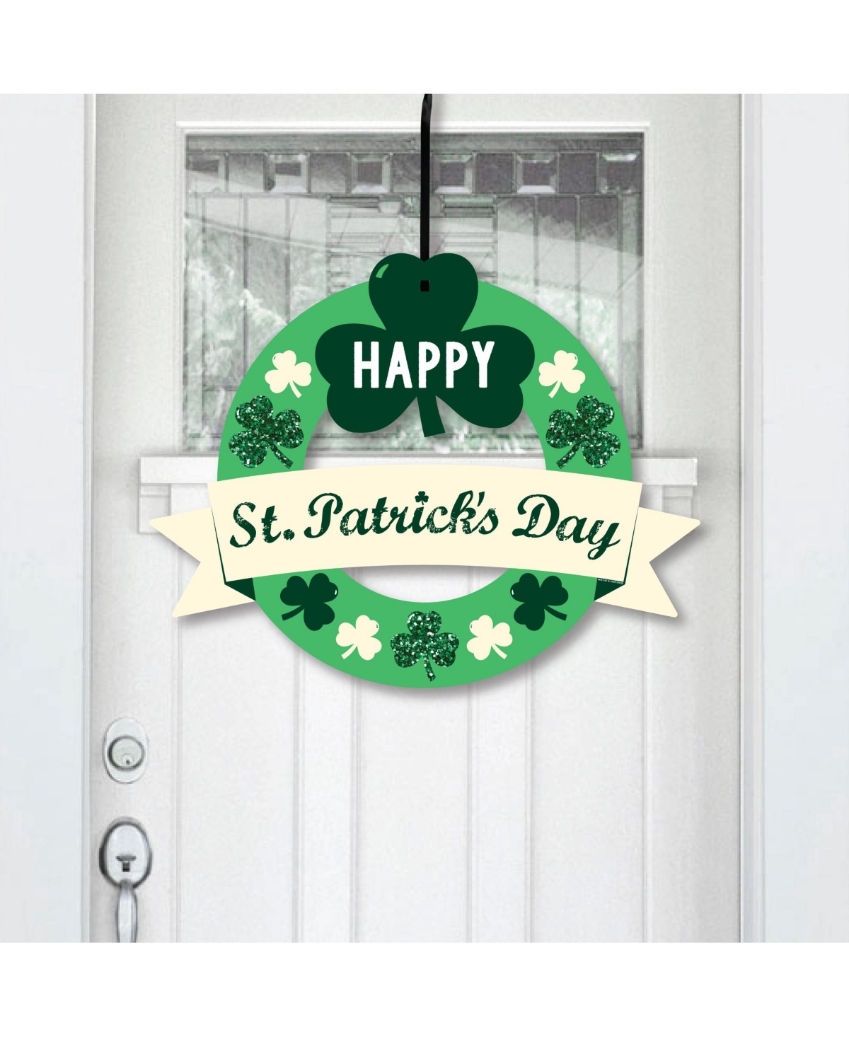 St. Patricks Day - Outdoor Saint Pattys Day Party Decor - Front Door Wreath