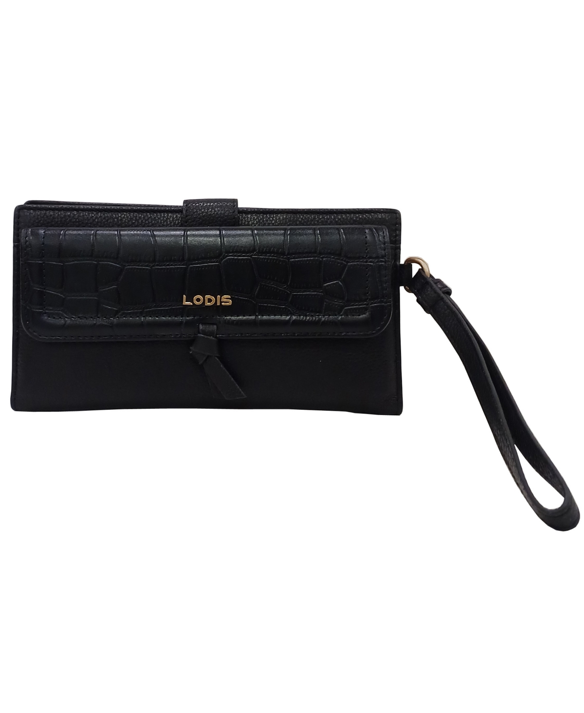 Lodis Women's Elia Croco 2 In 1 Wristlet Wallet In Black