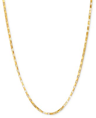 Macy's - Elongated Box Link 18" Chain Necklace in 14k Gold