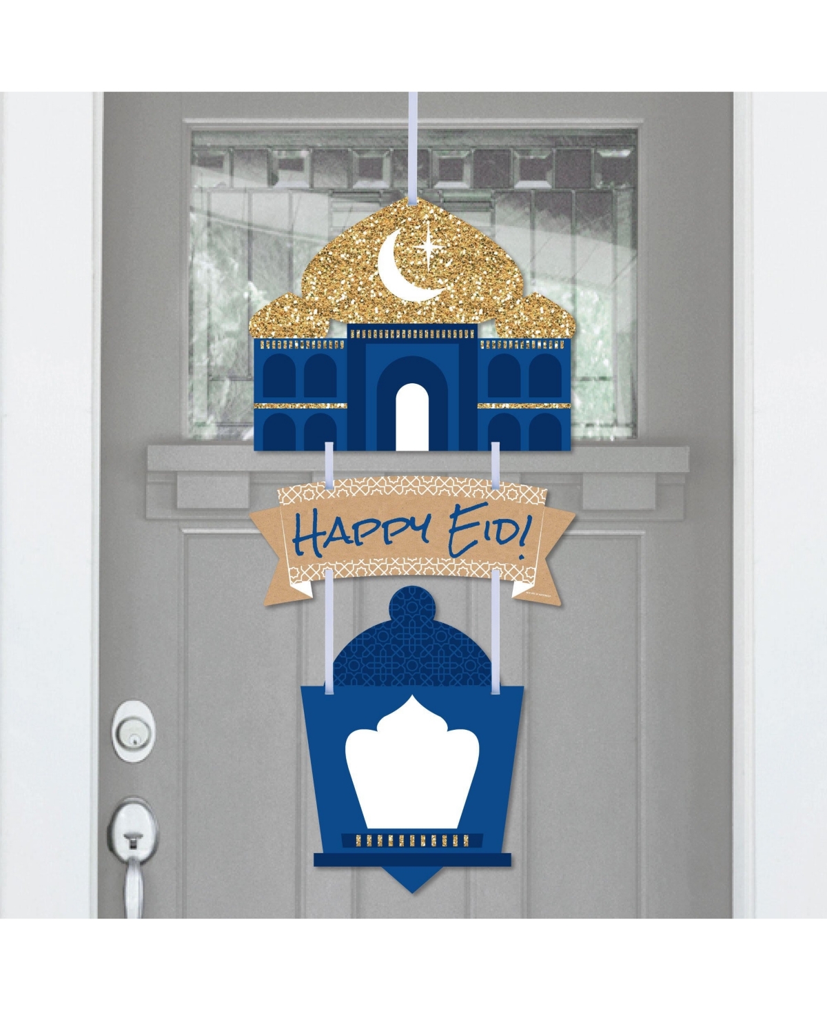 Ramadan - Eid Mubarak Party Outdoor Decorations - Front Door Decor - 3 Pc Sign