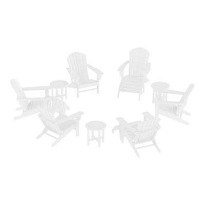 12 Piece Set Outdoor Adirondack Chair With Ottoman Side Table