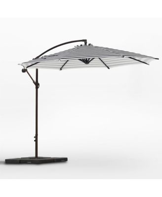 10 ft Outdoor Patio Cantilever Umbrella with Weight Base