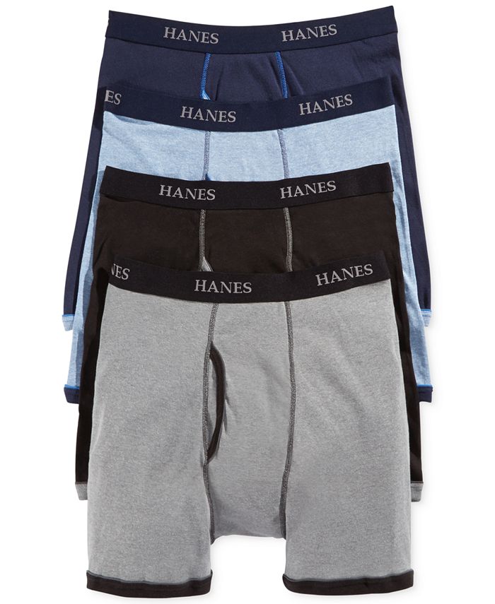 Hanes Platinum Men's Underwear, Ringer Boxer Brief 4 Pack - Macy's