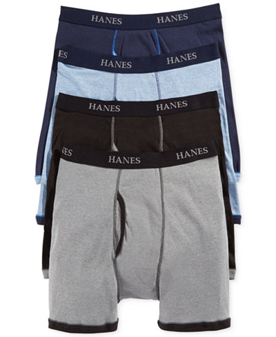 Hanes Platinum Men's Underwear, Ringer Boxer Brief 4 Pack