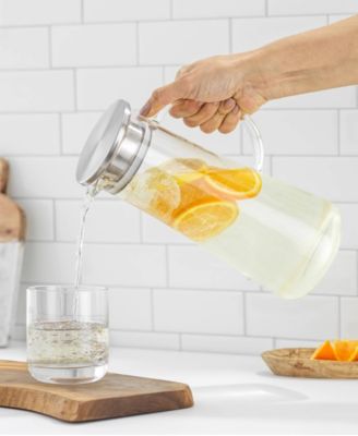 Breeze Glass Pitcher with Stainless Steel Lid