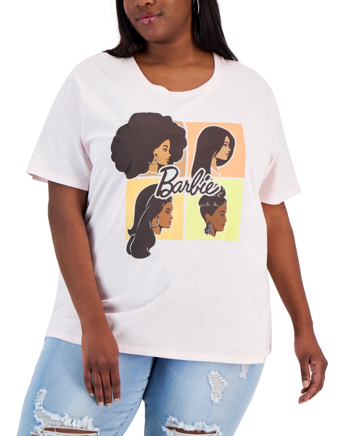Love Tribe Trendy Plus Size Crewneck Barbie Graphic T-Shirt
